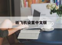 纸飞机设置中文版[纸飞机怎么调中文版]