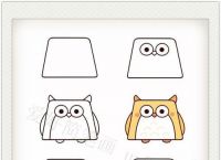 动物梯子简笔画、小动物爬梯子简笔画