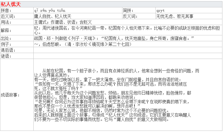 翻译杞人忧天-翻译杞人忧天的意思