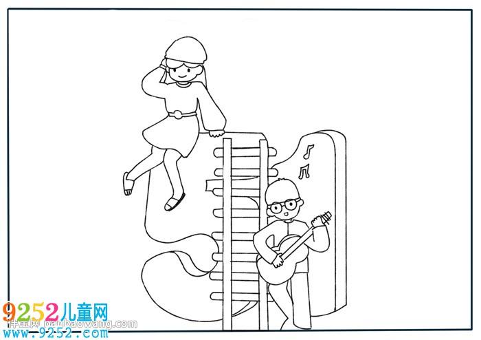 梯子手抄报简笔画图片、梯子手抄报简笔画图片大全