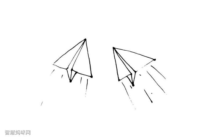 纸飞机简笔画素材、纸飞机简笔画简单一点