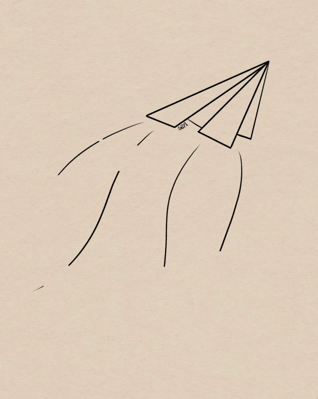 纸飞机的简笔画简单漂亮、纸飞机简笔画步骤图 画法